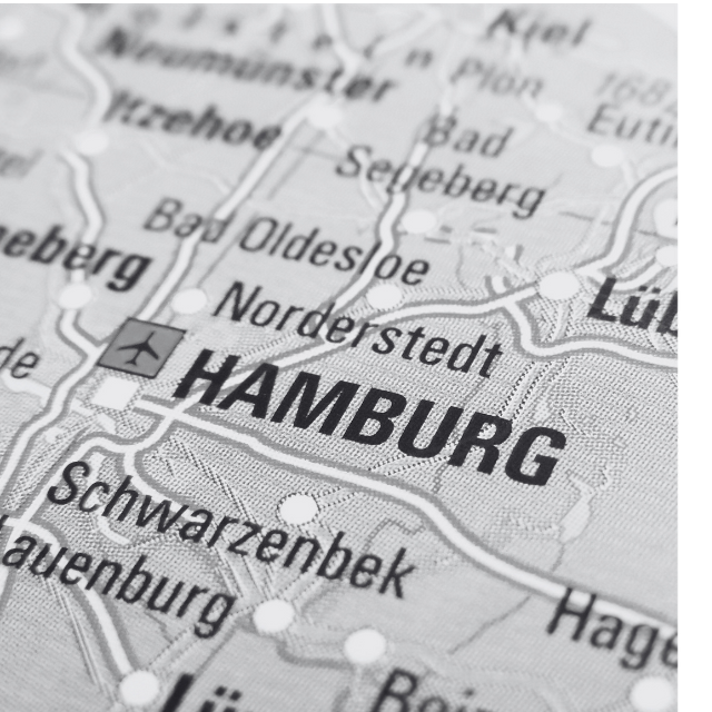 Picture of a map showing HAMBURG
